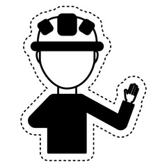 Construction professional avatar character vector illustration design