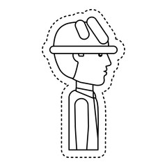 Construction professional avatar character vector illustration design