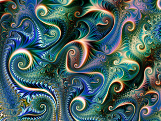 Abstract fractal background computer-generated image