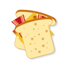 delicious and healthy breakfast icon vector illustration design