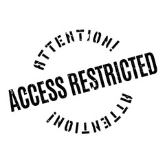 Access Restricted rubber stamp