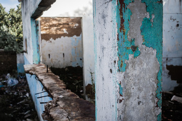 Ruins of an abandoned house.