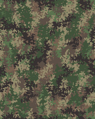 Digital fashionable camouflage pattern, military print .Seamless illustration, wallpaper   © NikolaM