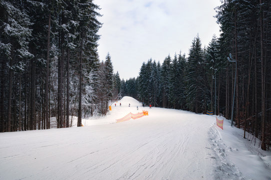 Ski resort Bukovel in the Carpathian mountains