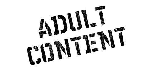 Adult Content rubber stamp