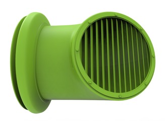 3d illustration of ventilation tube. white background isolated. icon for game web.
