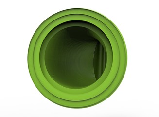 Fototapeta na wymiar 3d illustration of ventilation tube. white background isolated. icon for game web.