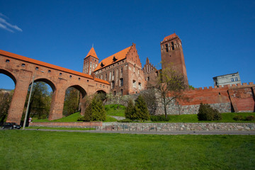 Fototapeta na wymiar Zabytkowy zamek, Kwidzyń, Polska, The castle in Kwidzyń, Poland 