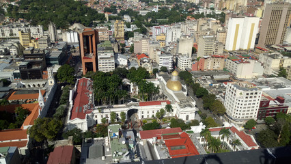 Aerial view of the Federal Legislative Palace. Caracas, Venezuela.