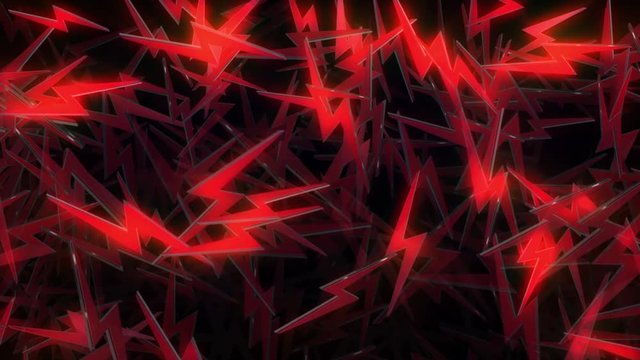 Zap (Thunder) Particles VJ Loop - is a cool animated background with many glowing zap(thunder) symbols. 