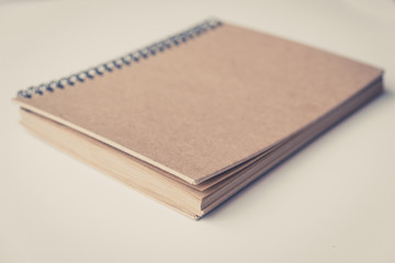 blank book,   vintage book isolated on white