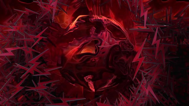 Zap (Thunder) Particles VJ Loop - is a cool animated background with many glowing zap(thunder) symbols. 