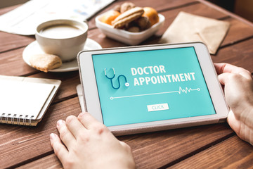 concept of appointment to doctor online