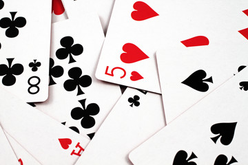 A background image of classic playing cards 