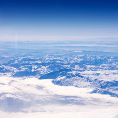 View of Plane Wing with the Snow Turkey