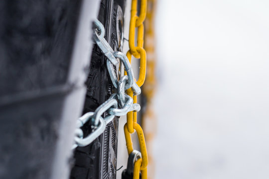 Car With Snow Chains