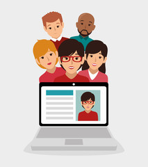 people group avatar character vector illustration design