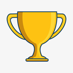 trophy cup isolated icon vector illustration design