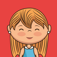 beautiful lady character icon vector illustration design