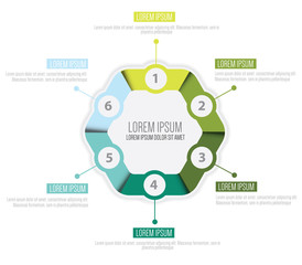Vector infographic circle with six steps