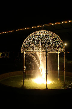 Gazabo with Lights at Night