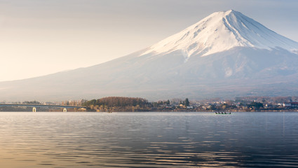 Mountain Fuji fujisan from Kawaguchigo lake with Kayaking in for