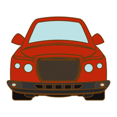 car vehicle icon over white background. colorful design. vector illustration