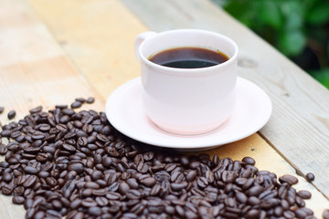Fototapeta premium morning coffee in the garden