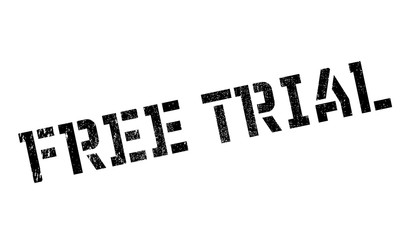 Free trial rubber stamp. Grunge design with dust scratches. Effects can be easily removed for a clean, crisp look. Color is easily changed.