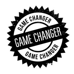 Game changer stamp. Grunge design with dust scratches. Effects can be easily removed for a clean, crisp look. Color is easily changed.