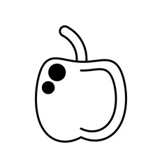 apple fruit nutrition health school outline vector illustration 10
