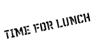 Time for lunch stamp. Grunge design with dust scratches. Effects can be easily removed for a clean, crisp look. Color is easily changed.