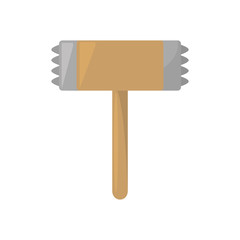 wooden steel hammer kitchen and cooking utensils vector illustration eps 10