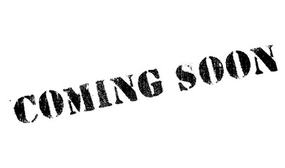 Coming soon stamp. Grunge design with dust scratches. Effects can be easily removed for a clean, crisp look. Color is easily changed.