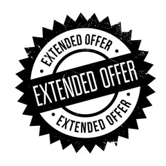 Extended offer stamp. Grunge design with dust scratches. Effects can be easily removed for a clean, crisp look. Color is easily changed.