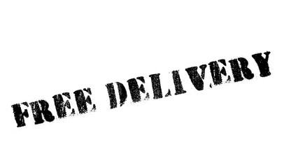 Free delivery stamp. Grunge design with dust scratches. Effects can be easily removed for a clean, crisp look. Color is easily changed.