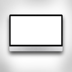 Black LED tv television screen mockup / mock up, blank on black
