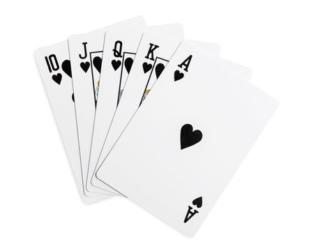 Playing cards - isolated on white with clipping path