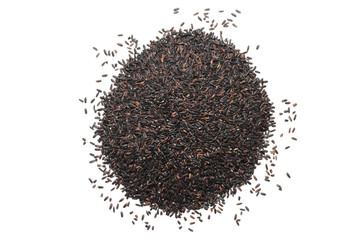 Pile of black rice