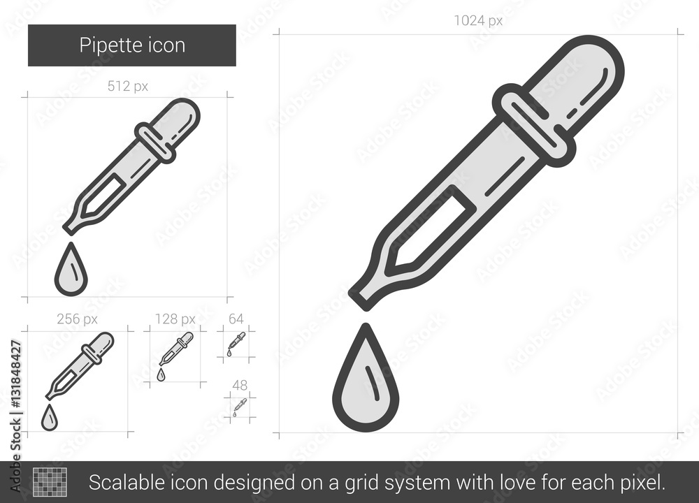 Canvas Prints Pipette line icon.