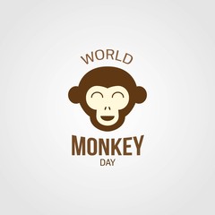 World Monkey Day Vector Illustration.