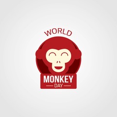 World Monkey Day Vector Illustration.