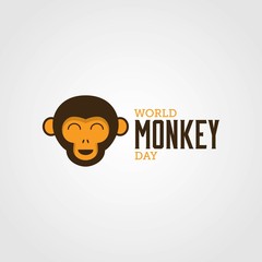 World Monkey Day Vector Illustration.