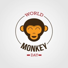World Monkey Day Vector Illustration.