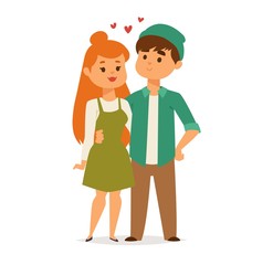 Couple in love vector.