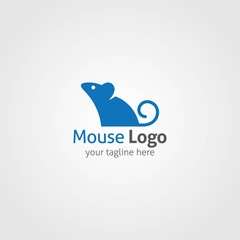 Mouse Logo Design Template. Vector Illustration