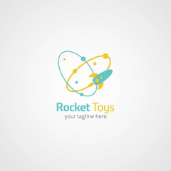 toy shop logo design template. vector illustration. Flat style