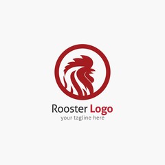 Rooster logo design template. Vector Illustration