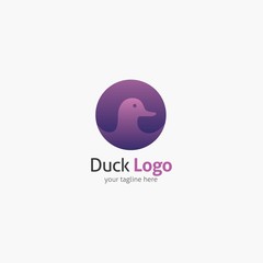 Duck Logo Design Template. Vector Illustration