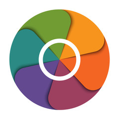 Obraz premium Template infographics six position